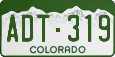 CO license plate ADT319