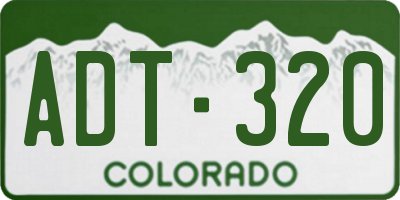 CO license plate ADT320