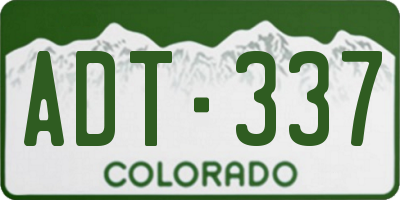 CO license plate ADT337