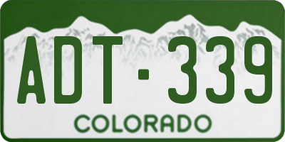 CO license plate ADT339