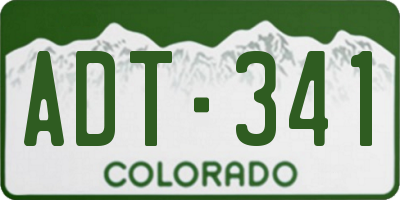 CO license plate ADT341