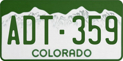 CO license plate ADT359