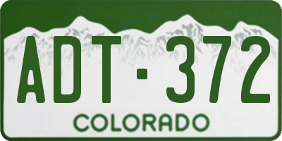 CO license plate ADT372