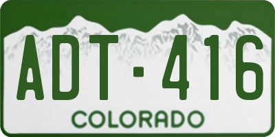 CO license plate ADT416