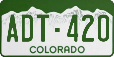 CO license plate ADT420