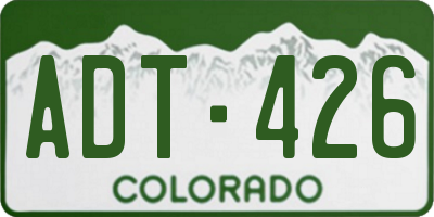 CO license plate ADT426