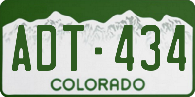 CO license plate ADT434