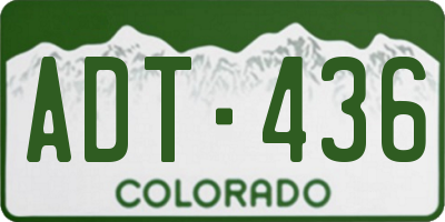 CO license plate ADT436