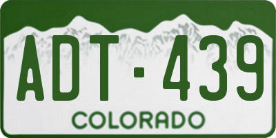 CO license plate ADT439