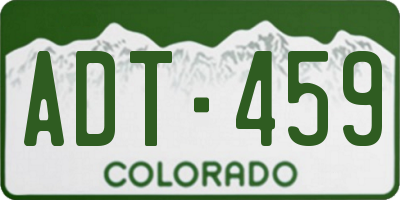 CO license plate ADT459