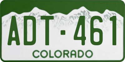 CO license plate ADT461