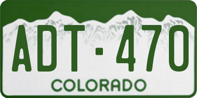 CO license plate ADT470