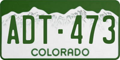 CO license plate ADT473