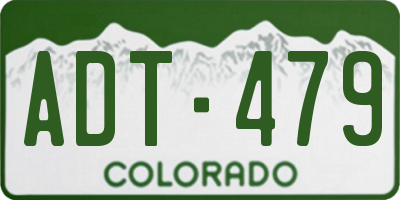 CO license plate ADT479