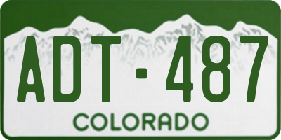 CO license plate ADT487