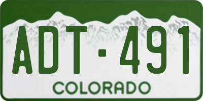 CO license plate ADT491