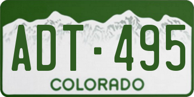 CO license plate ADT495