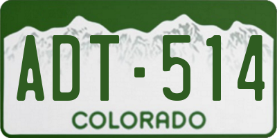 CO license plate ADT514