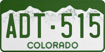 CO license plate ADT515