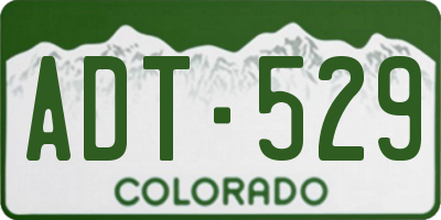 CO license plate ADT529