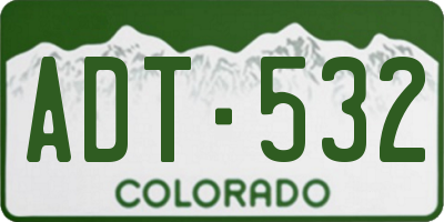 CO license plate ADT532