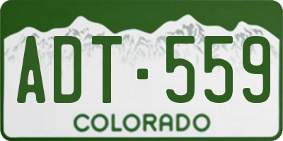 CO license plate ADT559