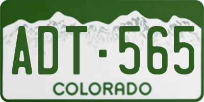 CO license plate ADT565