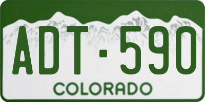 CO license plate ADT590