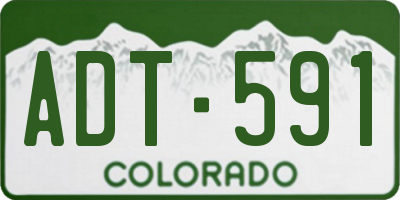 CO license plate ADT591