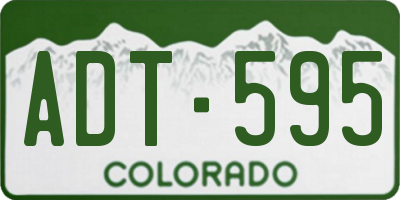 CO license plate ADT595
