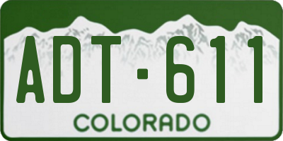 CO license plate ADT611