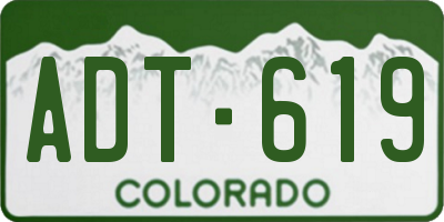 CO license plate ADT619