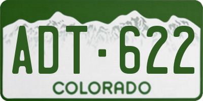 CO license plate ADT622
