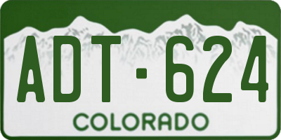 CO license plate ADT624