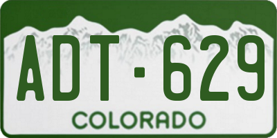 CO license plate ADT629