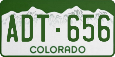CO license plate ADT656