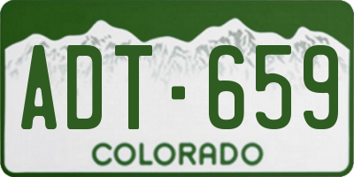 CO license plate ADT659