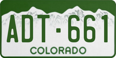 CO license plate ADT661