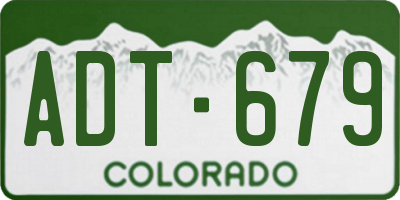 CO license plate ADT679