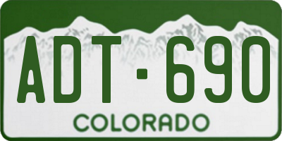 CO license plate ADT690
