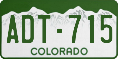 CO license plate ADT715