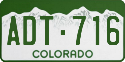 CO license plate ADT716
