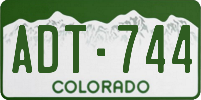 CO license plate ADT744
