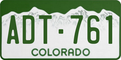 CO license plate ADT761