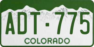 CO license plate ADT775