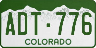CO license plate ADT776
