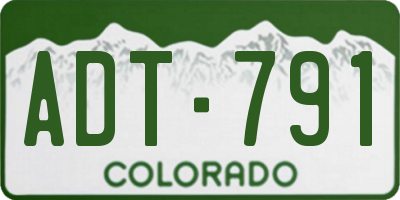 CO license plate ADT791