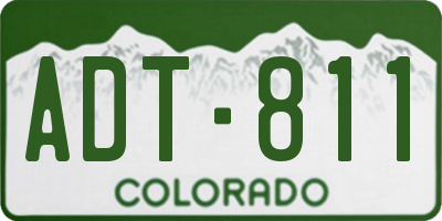CO license plate ADT811