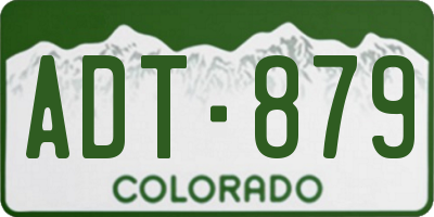 CO license plate ADT879