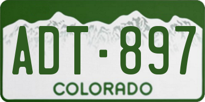 CO license plate ADT897